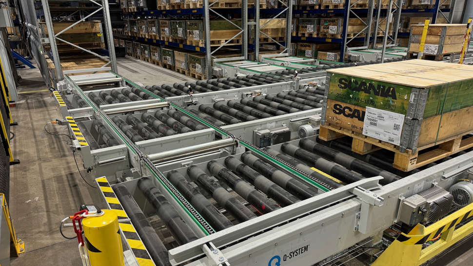 Cross transfer unit pallet moving 