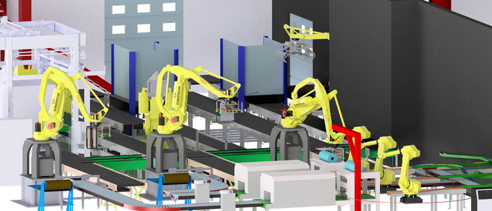 In-line pallet magazines for automated flow
