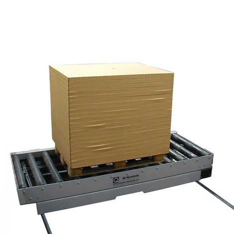 Transfer car moving pallets