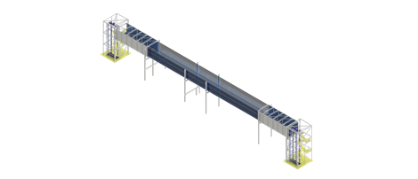 Lifts bridge conveyor systems