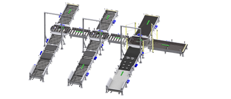 Pallet control turntable conveyors